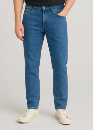 Men’s tapered fit jeans – slim ankle denim pants for men, perfect with shirts and t-shirts, modern stretch denim, all sizes available, wholesale supplier India